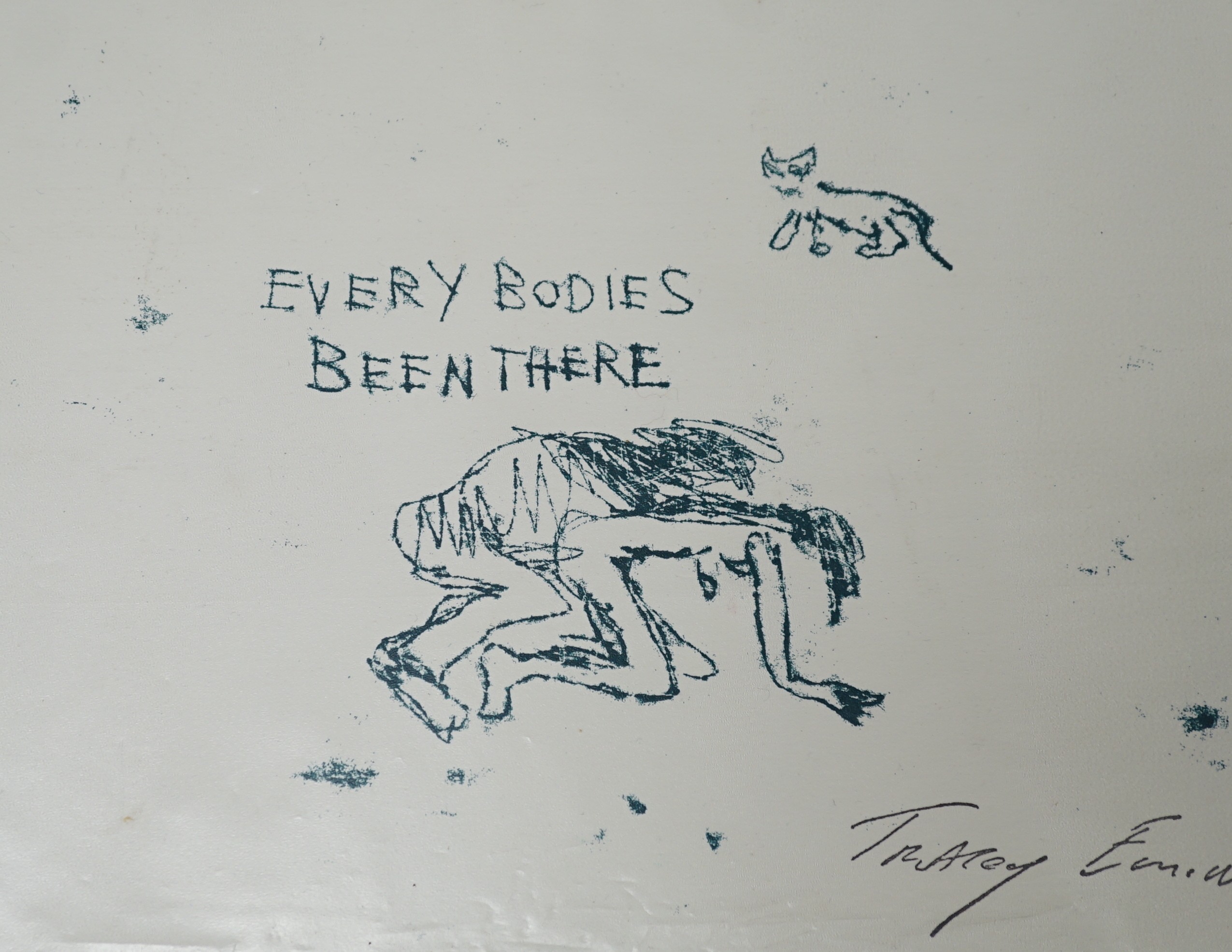 Tracey Emin (b.1963), lithograph, 'Every Bodies Been There', stamped signature and blind stamp lithograph produced in the studios of Alan Cox of Sky Editions, London, 20 x 25cm, unframed